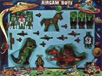 airgamboys 47605 - 3 stronautas + 3 alien simios con Saurus, dragón, robot y caballo robótico