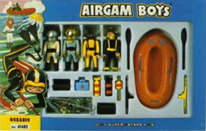 airgamboys 41482 - 2 hobres rana y dos buzos con balsa